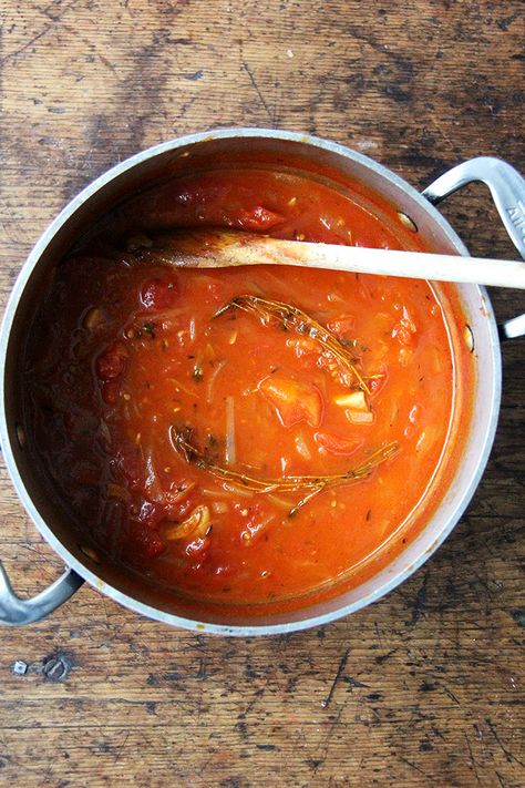 Pantry Tomato Soup Recipe For Tomato Soup, Alexandra Cooks, Creamy Tomato Soup Recipe, Soup Simple, Making Soup, Slow Cooker Potato Soup, Shaved Parmesan, Soup Ideas, Creamy Tomato Soup