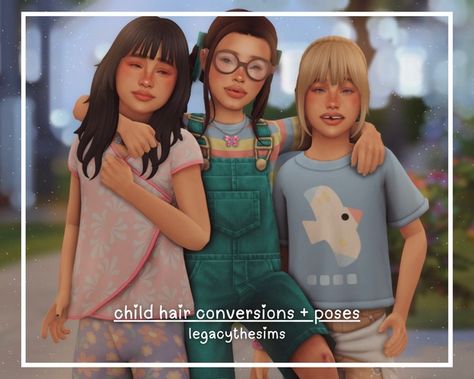 daylifesims hair conversions + poses | Patreon Sims 4 Graduation Pose, The Sims 4 Cc Packs, Sims 4 Child Cc Patreon, Sims 4 Child Poses, Sims 4 Child Cc Clothing, Daylife Sims, Pretty Sims, Master Manipulator, Sims 4 Toddler Clothes