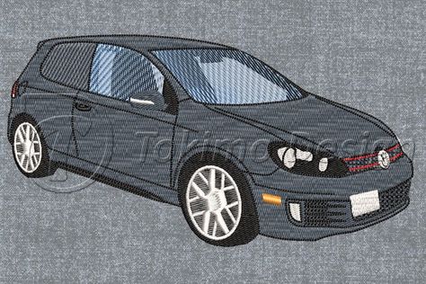 Golf GTI car - Machine embroidery pattern Gti Car, Mk6 Gti, Digital Embroidery Patterns, Volkswagen Golf Gti, Golf Gti, Intellectual Property, Machine Embroidery Patterns, Digital Embroidery, Embroidery Pattern