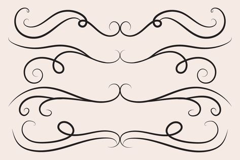 Text Ornaments, Swirl Design Pattern, Text Dividers, Rock Designs, Swirly Designs, Google Fonts, Scroll Design, Rock Design, Decorative Elements