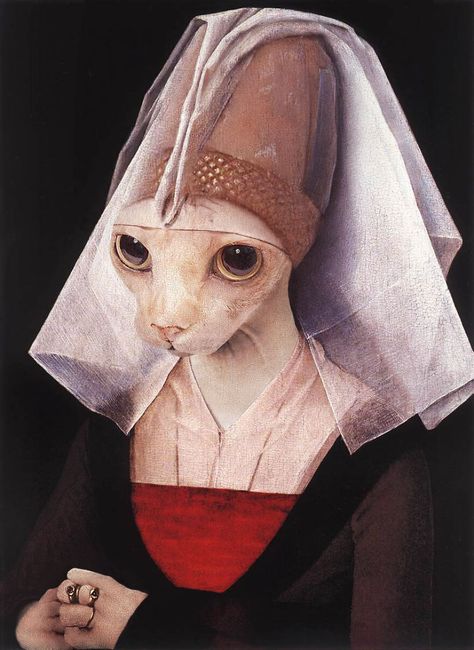 Digital Artists Were Challenged To Put Animals Into Famous Paintings, Here Are The 60 Best Ones Toro Vector, Photoshop Painting, Art Parody, Sphynx Cat, Arte Animal, Caravaggio, Sphynx, Cat Portraits, Digital Artists