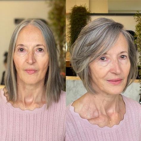 Anti Aging Hair, Hair Mistakes, Shaggy Haircuts, Crimped Hair, Effortless Hairstyles, Long Hair With Bangs, Haircuts With Bangs, Older Women Hairstyles, Gray Hair