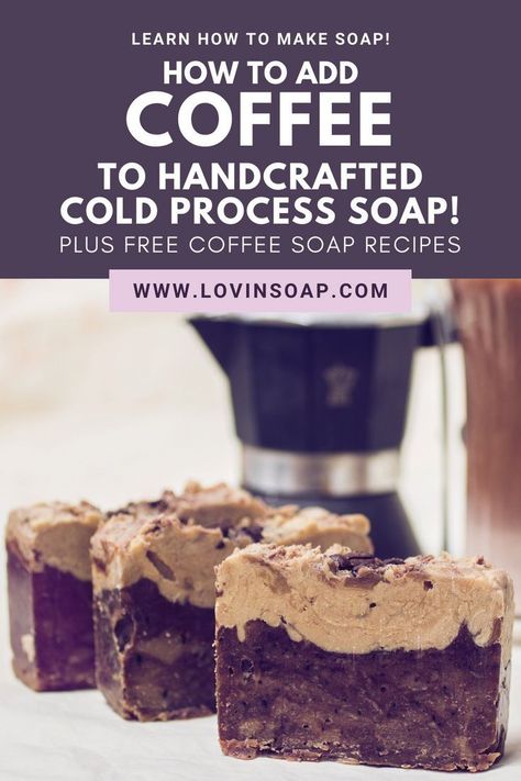 Coffee Soap Recipe, Natural Soaps Recipes, Easy Soap Recipes, Make Your Own Coffee, Recipes Learn, Cold Process Soap Recipes, Swirl Soap, Coffee Soap, Soap Ideas