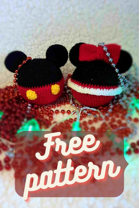 Crochet Mickey Ornaments, Crochet Mickey Mouse Pillow Pattern Free, Mickey Mouse Crochet Ornaments, Crochet Mickey Mouse Christmas Ornaments, Mickey Mouse Pumpkins Crochet, Disney Crochet Ornaments Free Pattern, Disney Crochet Ornaments, Disney Christmas Crochet Patterns Free, Disney Christmas Crochet