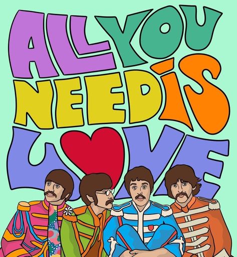 Beatles Album Covers Art, The Beatles Artwork, The Beatles Doodles, Beatles Art Illustrations, Beatles Diy, Beatles Crafts, Beatles Illustration, Beatles Pop Art, Beatles Painting