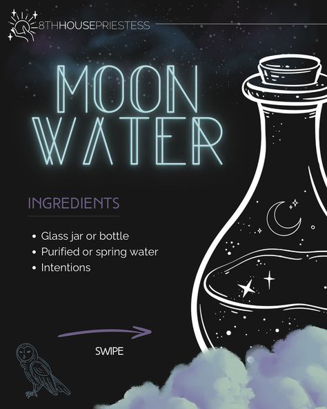 🧙 Ok witches here’s a spell / ritual you can do this upcoming full moon on the 17th of October. This is the proper way to make moon water . If no glass container just don’t drink it but I highly recommend a glass container . * 🌜Oh oh also for storing purposes after making if you don’t use it right away… store in dark place such as cabinet so the lunar energy doesn’t get cross contaminated with solar energy. * 🫶🏻🌕 I also bathe the kids in it .. like wash out the shampoo from their hair with i... Make Moon Water, Full Moon Water, Lunar Energy, Spell Books, Moon Water, Witchcraft Spell Books, Oh Oh, Witchy Stuff, Spells Witchcraft