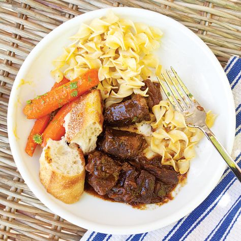 Carbonnade (Flemish Beef and Beer Stew) | SAVEUR Beer Stew Recipe, Braised Meat Recipes, Belgium Christmas, Christmas Food Recipes, Beef Stew With Beer, Beer Stew, French Beef Stew, Cooking With Beer, Classic Recipes