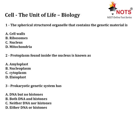 #Cell - The Unit of #Life – #Biology: Have discuss with your friends and try to answer these questions. Let’s see who will answer first. For complete #demotest click: http://bit.ly/2hY2YSu Cell The Unit Of Life Notes For Neet, Living World Notes For Neet, Living World Class 11 Notes Neet, Cell The Unit Of Life, Life Processes Biology Notes Class 10, Neet Questions Biology, Online Test, Cell Wall, Entrance Exam