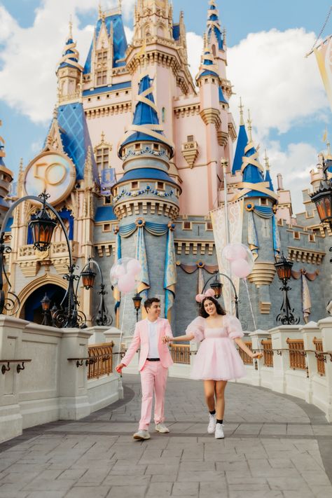 Princess 
Girly 
Couple photography 
Disney photography 
Disney couple Disney World Photoshoot Couple, Couple At Disney, Disney Engagement Pictures, Disney Photoshoot, Disneyland Engagement, Prenup Shoot, Orlando Trip, Disney Engagement, Pre Engagement