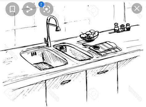 Kitchen Sink Drawing, Sink Sketch, Industrial Kitchen Sink, Sink Drawing, Warehouse Kitchen, Double Basin Kitchen Sink, Single Sink Kitchen, Contemporary Kitchen Sinks, Ceramic Kitchen Sinks