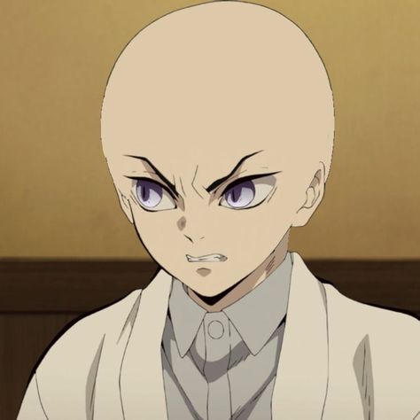 Bald kny yushiro Bald Kny Characters, Bald Demon Slayer, Bald Demon Slayer Characters, Bald Douma, Bald Tanjiro, Bald Hashira, Bald Muichiro, Bald Anime Characters, Demon Slayer Yushiro