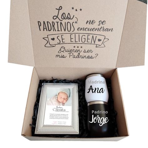 Padrino Proposal Ideas Bautizo, Padrinos Proposal Spanish Bautizo, Ideas Para Pedir Que Sean Padrinos, Godparent Request Ideas, Godparent Request, Baby Shower Unisex, Unisex Baby Shower, Godparent Gifts, Baby Shawer