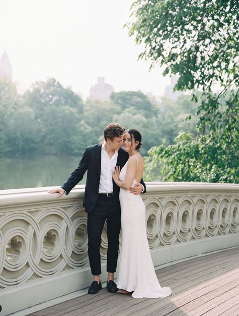 Central Park Wedding | Bow Bridge Wedding Photos | Modern Central Park Wedding Film Photos | Michela Watson Photography Bridge Wedding Photos, Nyc Photoshoot Ideas, Central Park Wedding, Engagement Photos Nyc, Nyc Wedding Photos, Film Frame, Nyc Photoshoot, Central Park Weddings, Nyc Elopement