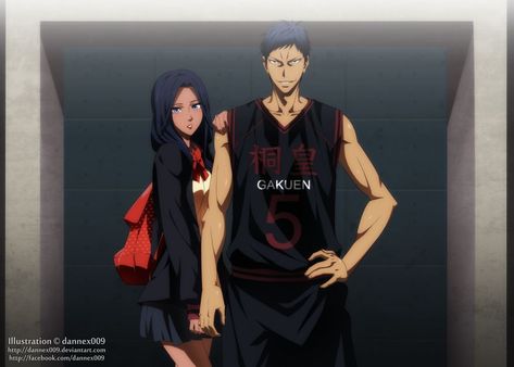 Commission - Oc Piper x Daiki Aomine by dannex009 Daiki Aomine, Aomine Kuroko, Kuroko No Basket Characters, Kuroko's Basketball, Black Anime Characters, No Basket, Kuroko No Basket, Anime Oc, Chica Anime Manga