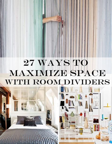 27 Ways To Maximize Space With Room Dividers Room Divider Desk Ideas, Help Orphans, Sliding Room Dividers, Apartment Decoration, Deco Studio, Ways To Organize, Small Room Design, Nail Fashion, Room Dividers