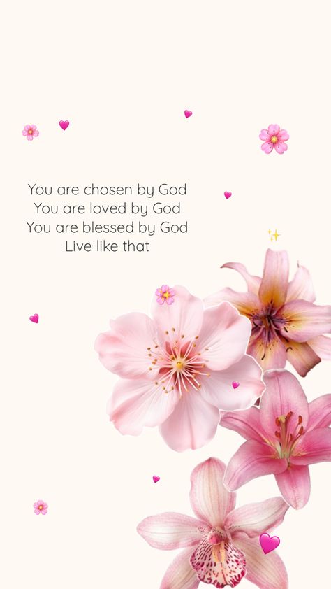 for my Christian girly’s🩷 Girly Christian Wallpaper, You Are Blessed, Christian Quotes Inspirational, Christian Quotes, Inspirational Quotes, Jesus, Wallpapers