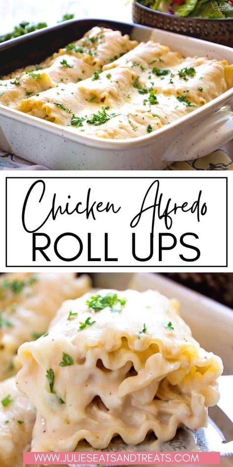 Frozen Lasagna Roll Ups, Recipes With At Home Ingredients, R3 Approved Meals, 30 Minute Meals Healthy Chicken, Yummy Dinner Recipes For Picky Eaters, Cooking For Lazy People, Chicken Alfredo Rollups, Simple Plain Dinner Recipes, Chicken Alfredo Rollups Lasagna Rolls