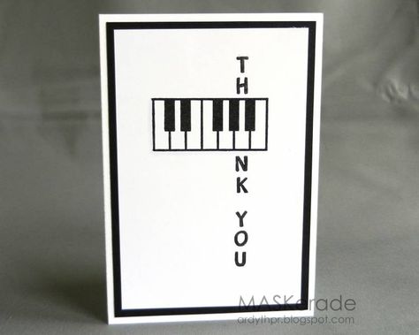 CFC86 - Long and Short Teacher Thank Yous, Piano Teacher Gift, Piano Gifts, Music Crafts, Music Teacher Gifts, Teacher Cards, Piano Teacher, Piano Keys, Teacher Thank You