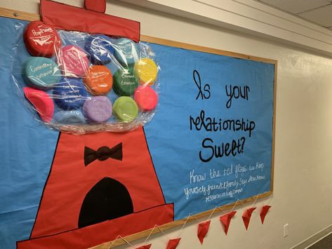 Title Ix Bulletin Board, Recovery Bulletin Board Ideas, Healthy Relationships Bulletin Board, Mental Health Bulletin Board Ideas, February Bulletin Boards, Health Bulletin Boards, College Bulletin Boards, Bulletin Boards Theme, Work Bulletin Boards