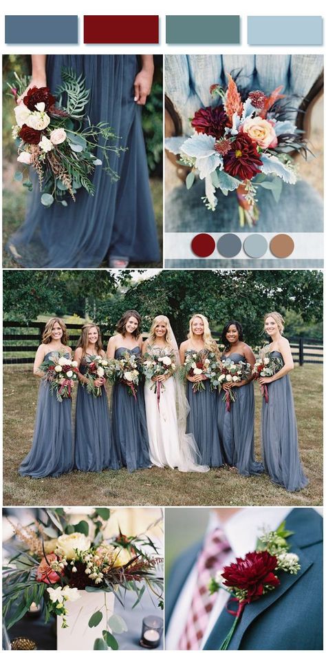 Cranberry Wedding Colors, Cranberry Wedding, Wedding Color Combos, Wedding Color Trends, Winter Wedding Colors, November Wedding, Wedding Color Inspiration, Wedding Colors Blue, Wedding Palette