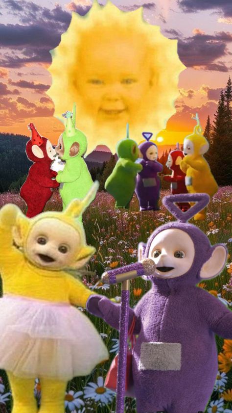 Teletubbies Wallpaper Iphone, Teletubbies Wallpaper, Teletubbies Creepy, Creepy Teletubbies, Horror Teletubbies, Tellie Tubbies, Slendy Tubbies, Dipsy Teletubbies, 90s Mood