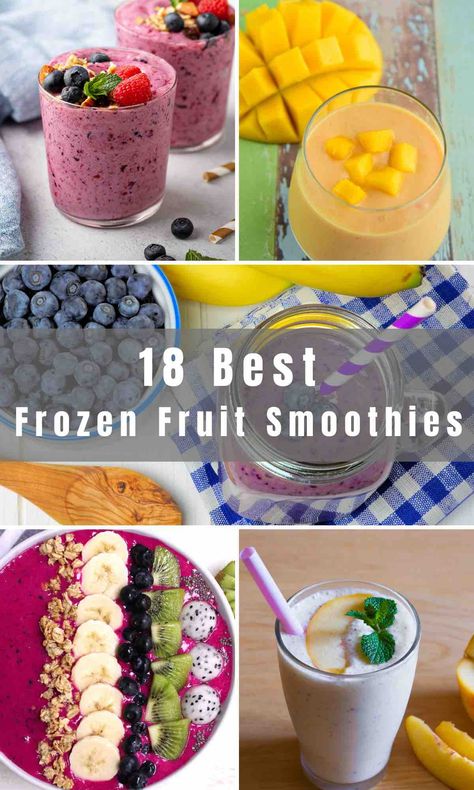 Ninja Nutri Blender Recipes, Easy Frozen Fruit Smoothie Recipes, Blender Soups, Ninja Smoothie Recipes, Frozen Fruit Smoothie Recipes, Frozen Berry Smoothie, Amazing Smoothies, Easy Fruit Smoothie Recipes, Blendjet Recipes