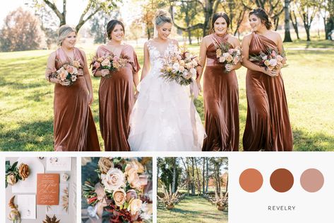 Color Blocking: The New Mismatched Bridesmaid Trend - Revelry Dark Romantic Aesthetic, Bridesmaid Look, Cinnamon Rose, Art Invitations, Navy Bridesmaids, Wedding Parties Colors, Bridesmaid Colors, Mismatched Bridesmaids, Navy Bridesmaid Dresses