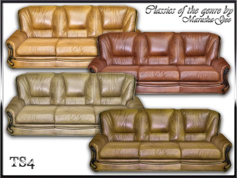 Living Chair, Set Sofa, Leather Corner Sofa, Furniture Living Room, Sims 4 Update, Sims 4 Cc Furniture, Leather Couch, Sims 4 Build, Sims Community