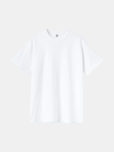 Totême-Straight Cotton Tee - Off White-Shirts-XXS-Boboli-Vancouver-Canada Baggy Shirt, Sophie Bille Brahe, Mens Glasses Frames, Oversized Silhouette, Summer Look, Mens Glasses, Glasses Frames, Coat Dress, White Tshirt