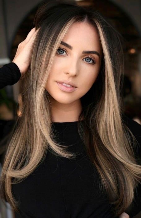 Face Framing Lowlights, Dark Chocolate Hair Color, Face Framing Hair, Hair Magic, Hair Color Chocolate, Oval Face Haircuts, Gorgeous Hair Color, Dirty Blonde Hair, Brown Hair With Blonde Highlights