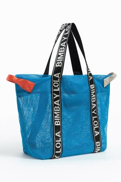 XXL blue mesh shopper bag Mesh Tote Bag, Jelly Bag, Eco Bag, Clear Bags, Shopper Bag, Handbags On Sale, Sewing Hacks, Beach Bag, Bag Sale