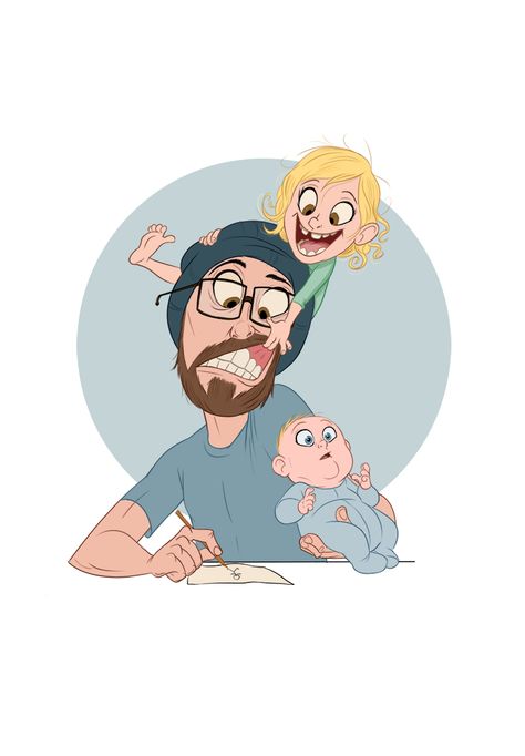 Father Character Design, Cute Family Illustration, Dad Illustration, Family Illustrations, Male Character, Illustration Cartoon, Family Illustration, Art Et Illustration, Cartoon Character Design