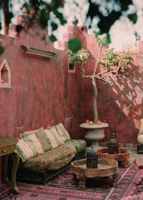 Have Inspiration, Outside Living, In The Corner, Indian Summer, Boho Home, Moroccan Style, Outdoor Rooms, Outdoor Design, Beautiful Space