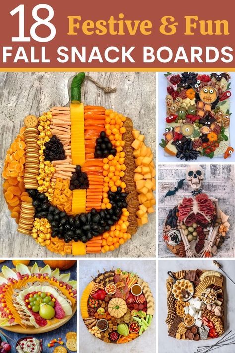 18 Spooky, Fun and Festive Fall Snack Boards the Whole Family Will Love - Raising Teens Today Fall Charcuterie, Snack Boards, Pumpkin Snack, Halloween Sleepover, Kid Friendly Snack, Fall Snacks, Snack Board, Finger Food Appetizers, Halloween Snacks