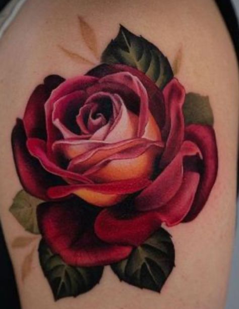 Red Roses Tattoos For Women, Single Red Rose Tattoo, Purple Rose Tattoo, Rose Bud Tattoo, July Birth Flower Tattoo, Music Symbol Tattoo, Roses Tattoos, Purple Rose Tattoos, Single Rose Tattoos