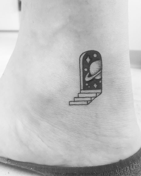 Space Door Tattoo, Miracle Tattoo, Door Tattoo, Space Door, Bts Tattoos, Tattoo Board, Tattoo Reference, Galaxy Tattoo, Space Tattoo