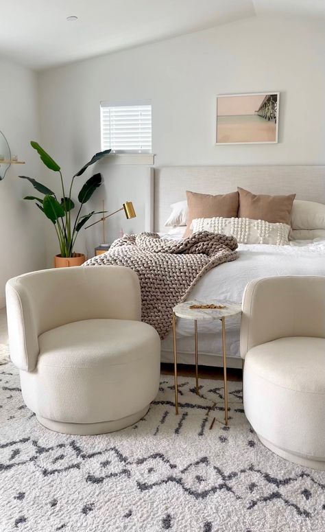 Occasional Chairs Bedroom, Boucle Swivel Chair, Primrose Mirror, Anthropologie Mirror, Round Swivel Chair, Urban Outfitters Home, Travel Toiletry Bag, Swivel Chairs, Neutral Bedroom