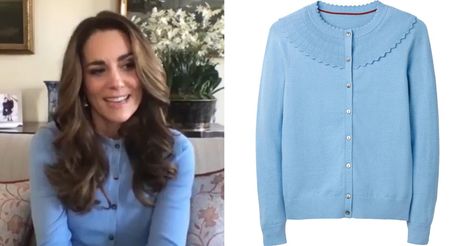 Kate Middleton loves these scallop detailed sweater Kate Middleton Latest News, Kate Middleton Latest, Boden Dress, Classic Cardigan, Kate Middleton Style, Maxi Shirt Dress, Detailed Sweater, Blue Cardigan, The Duchess