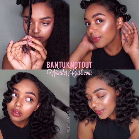 Bantu Knot Out Natural Hair, Bantu Knot Curls, Knot Hairstyle, Hair Smoothie, Romantic Waves, Curl Products, Bantu Knot, Bantu Knot Out, Knot Out