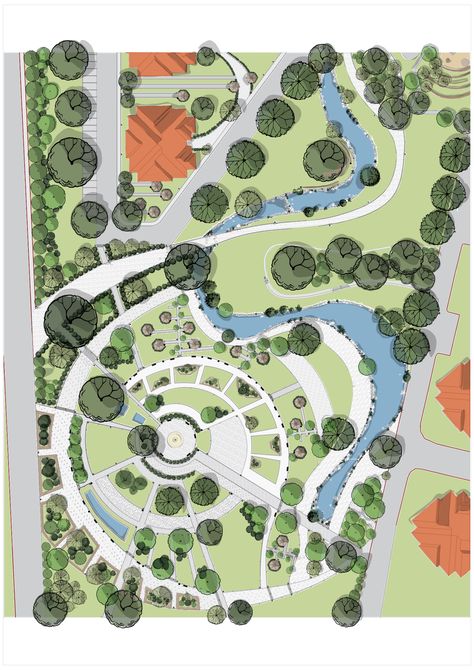 Park Plans Architecture, Landscape Hotel Plan, Autocad Landscape Plan, Park Landscape Design Plan, Urban Design Masterplan, Park Design Ideas, Master Plan Architecture, Park Masterplan, Visitor Center Architecture