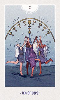 Ten Of Cups Tarot, Ten Of Cups, Cup Tattoo, Angel Tarot Cards, Cups Tarot, Angel Tarot, Angel Cards, Cup Art, Tarot Card Meanings