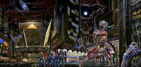 Somewhere in Time - Iron Maiden (2080x1000) - Imgur Iron Maiden Cover, Superhero Wallpaper Hd, Iron Maiden Album Covers, Iron Maiden Albums, Arte Heavy Metal, Iron Maiden Posters, Eddie The Head, Steve Harris, Iron Maiden Band