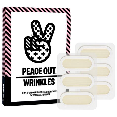 Microneedling Anti-Wrinkle Retinol Patches - Peace Out | Sephora 11 Wrinkles, Crows Feet Wrinkles, Botox Alternative, Magic Potions, Hazel Green, Fair Complexion, Forehead Wrinkles, Uneven Skin Texture, Skin Imperfection