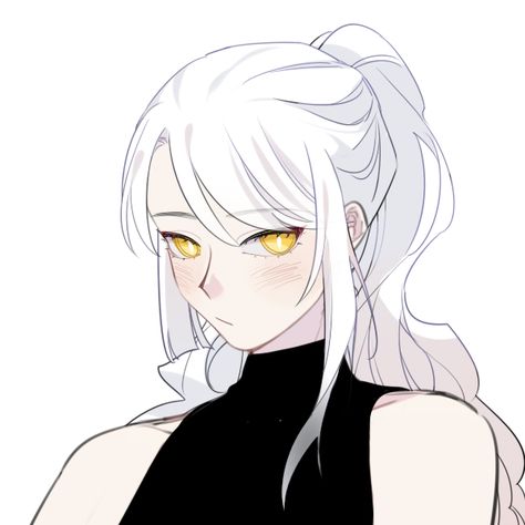 Heterochromia Eyes Character Art, Anime White Hair Yellow Eyes, Anime Oc White Hair, White Hair Gold Eyes, White Hair Oc, White Hair Yellow Eyes, Oc Manga, Beige Blonde, White Eyes