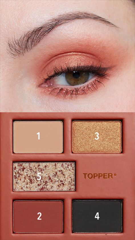 Shimmery, sparkly orange eyeshadow look with eyeshadow as winged liner using the Sephora Color Shifter Bronze Vision Eyeshadow Palette. Light Orange Eyeshadow, Orange Eyeshadow Palette, Orange Eyeshadow Looks, Soft Eyeshadow, Wedding Hairdos, Teen Makeup, Eyeshadow Step By Step, Orange Eyeshadow, Autumn Soft