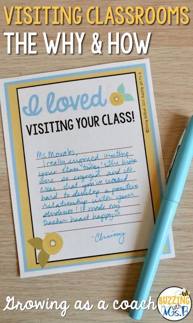 Buzzing with Ms. B: Visiting Classrooms: The Why and the How - If you're a new instructional coach, or new to a campus, or you have new teachers, or for a whole slew of reasons, you probably have a lot of questions. The most important question to you Teacher Feedback From Principal, Instructional Coach Gifts For Teachers, Instructional Coaching Bulletin Board, Instructional Coach Office Decor, Literacy Coach Office, Instructional Coach Office, School Leadership Principal, Instructional Coaching Tools, Math Instructional Coach