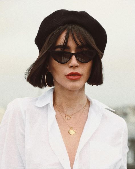 french bob Baret Outfit, How To Wear A Beret, Beret Outfit, Brittany Xavier, Trendy Hairstyle, Instagram Look, Beret Hat, Grunge Hair, Short Bob Hairstyles