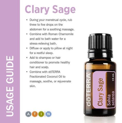 Doterra Clary Sage, Terra Essential Oils, Essential Oil Usage, Essential Oils 101, Doterra Essential Oils Recipes, Clary Sage Essential Oil, Oil Remedies, Essential Oils Herbs, Sage Essential Oil