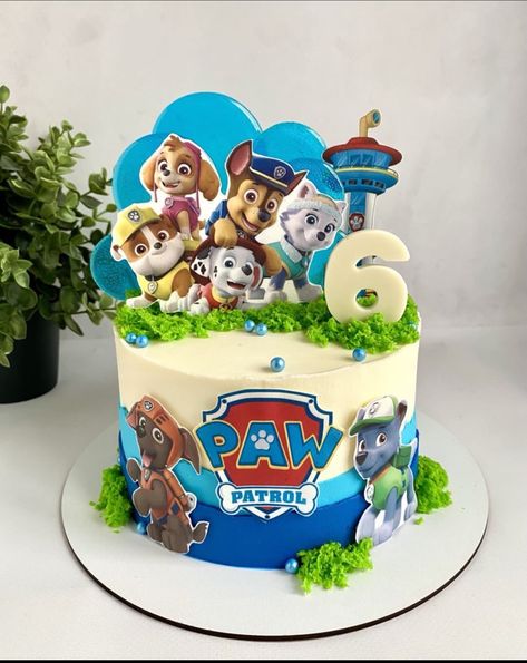 Tort Paw Patrol, Tort Psi Patrol, Paw Patrol Cake Design, Paw Patrol Birthday Cake, Psi Patrol, Paw Patrol Cake, Paw Patrol Party, Baby Boy 1st Birthday, Number Cakes