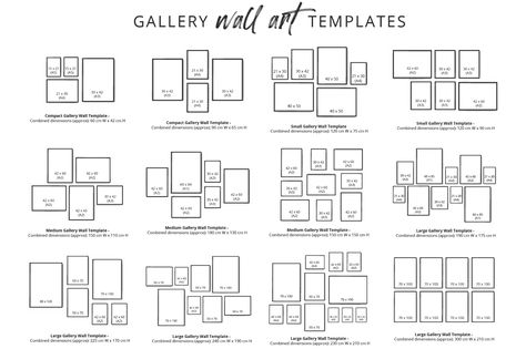 How to Create & Hang a Gallery Wall in 8 Easy Steps! – Print and Proper Photo Gallery Wall Layout, Gallery Wall Template, Picture Gallery Wall, Gallery Wall Layout, Photo Wall Gallery, Gallery Wall Living Room, Gallery Wall Art, Wall Gallery, Art Gallery Wall